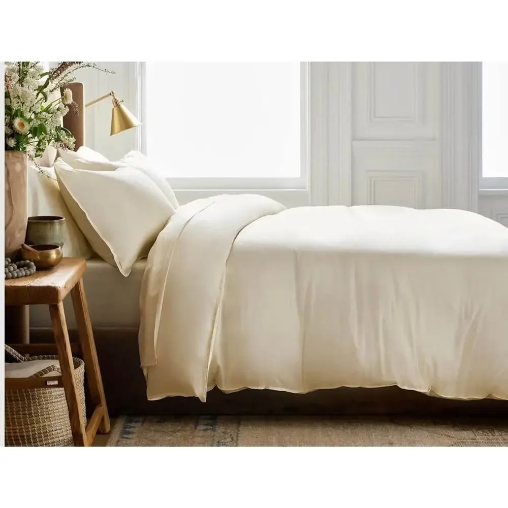 Quince Bamboo Duvet Cover in Ivory color size King or Cal King in Nightfall NWOT